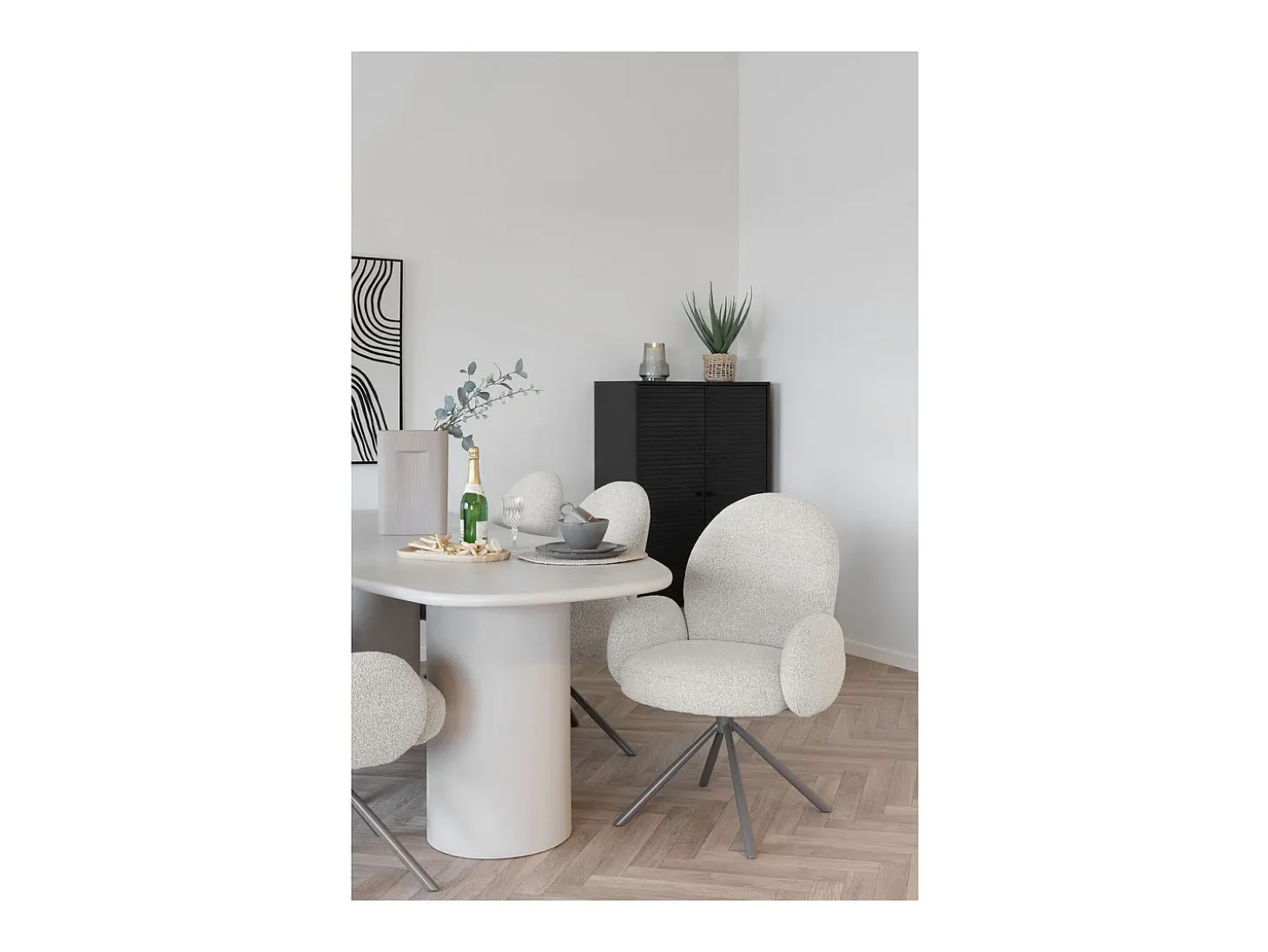 Silla Lana, Beige, 69x65x91,5 cm, Kendra Home