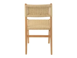 Silla LAP de madera de haya y cuerda natural – Auténtica artesanía-Color ribete verde crudo