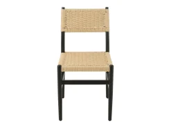 Silla LAP de madera de haya y cuerda natural – Auténtica artesanía-Color Negro