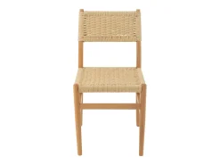 Silla LAP de madera de haya y cuerda natural – Auténtica artesanía-Color Negro