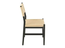 Silla LAP de madera de haya y cuerda natural – Auténtica artesanía-Color Negro