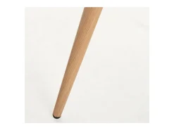 Silla Lizaty de terciopelo verde y madera natural - Juego de 2