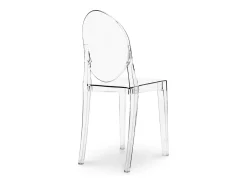 Silla Louiva gris transparente-Color Naranja transparente