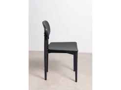 Silla madera haya maciza Negro SANDRO