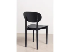 Silla madera haya maciza Negro SANDRO