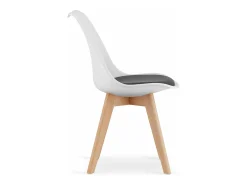 Silla MARK negra y blanca / patas naturales x 1