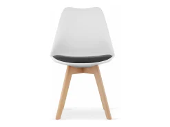 Silla MARK negra y blanca / patas naturales x 1