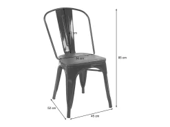 Silla MCW-A73 con asiento de madera, gris