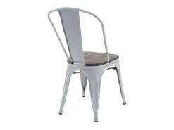 Silla MCW-A73 con asiento de madera, gris