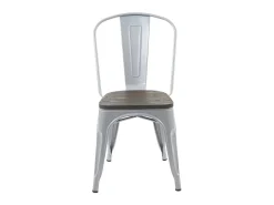 Silla MCW-A73 con asiento de madera, gris