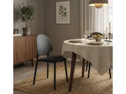 Silla moderna de polipropileno para cocina exterior comedor Gladys - Negro