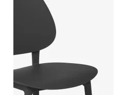 Silla moderna de polipropileno para cocina exterior comedor Gladys - Negro