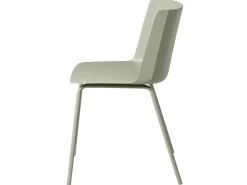 Silla moderna en polipropileno y metal Kova.-Color Verde almendra