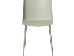 Silla moderna en polipropileno y metal Kova.-Color Verde almendra