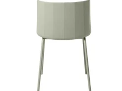 Silla moderna en polipropileno y metal Kova.-Color Verde almendra