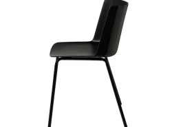 Silla moderna en polipropileno y metal Kova.-Color Verde almendra
