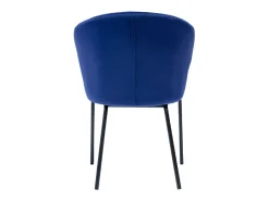 Silla moderna en terciopelo azul oscuro REQUIEM