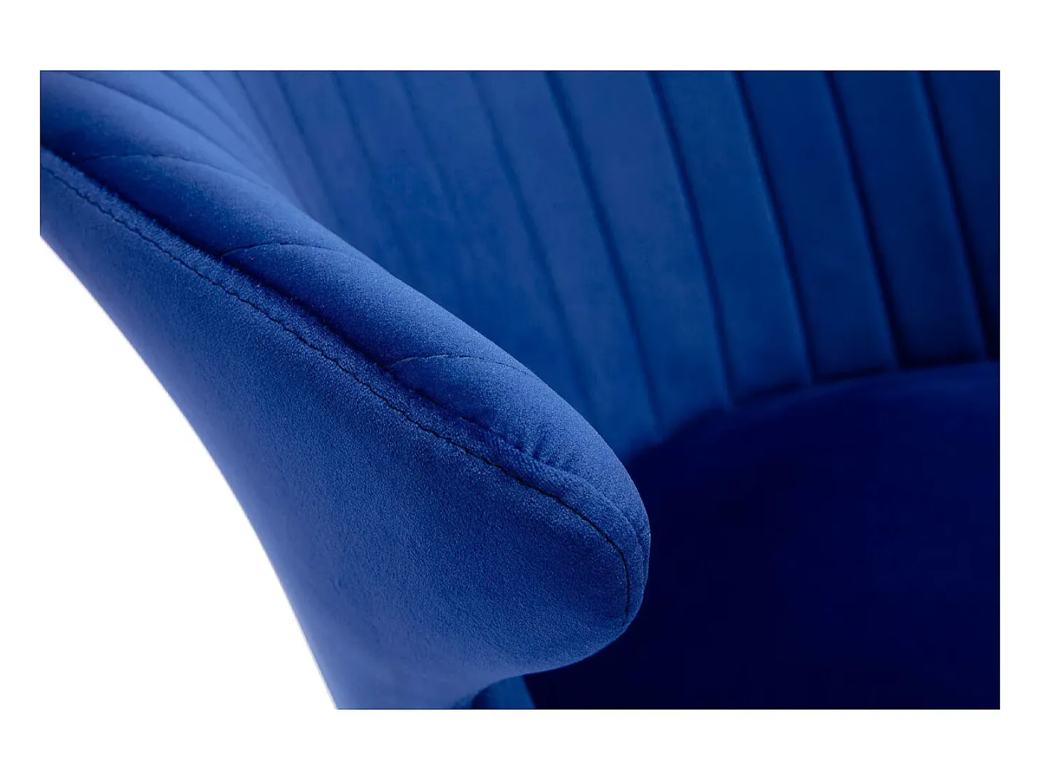 Silla moderna en terciopelo azul oscuro REQUIEM