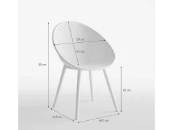 Silla moderna para bar al aire libre jardín cocina comedor Arielle - Amarillo