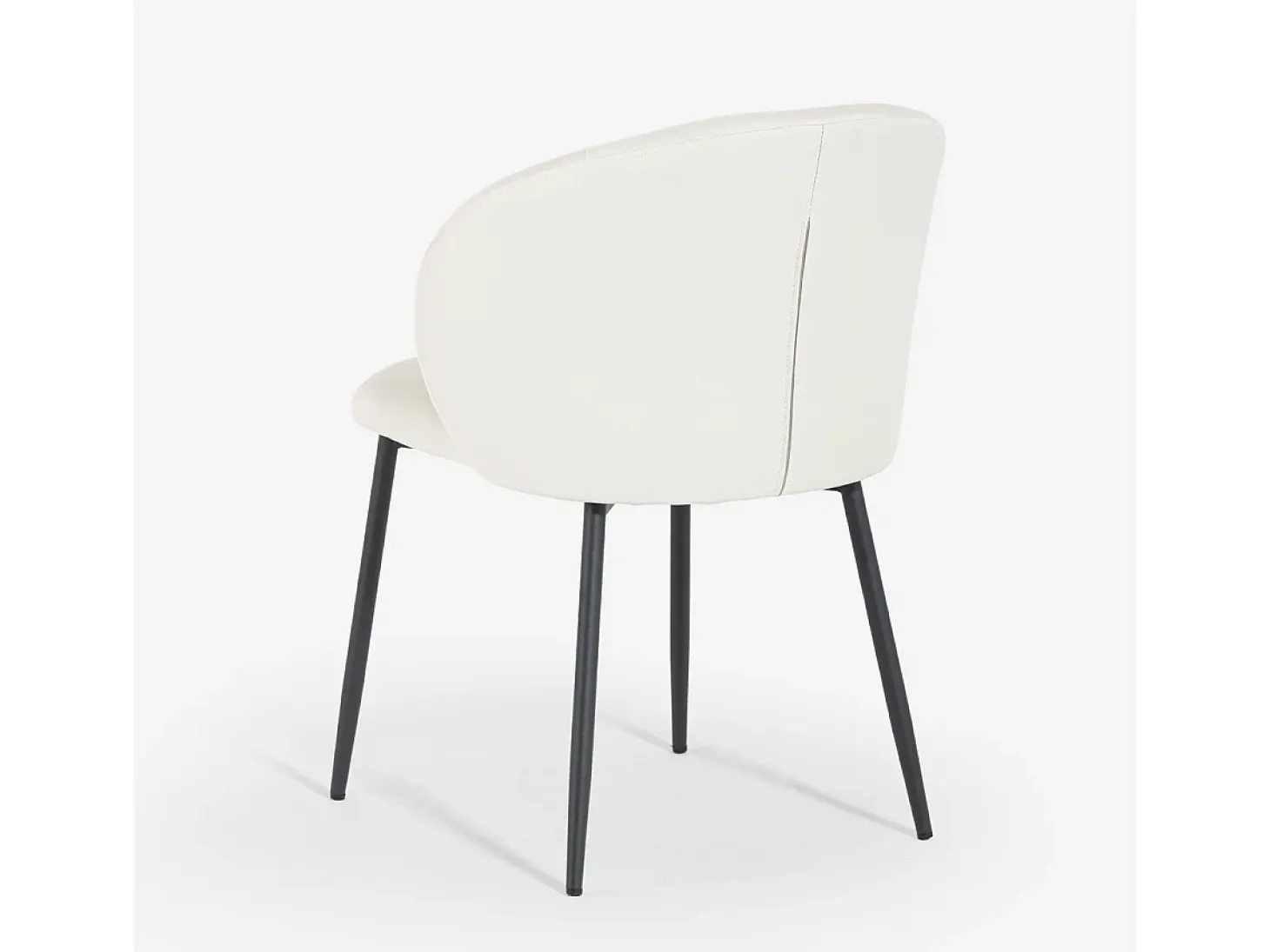 Silla moderna para comedor y cocina de diseño en tela Kadim - Blanco