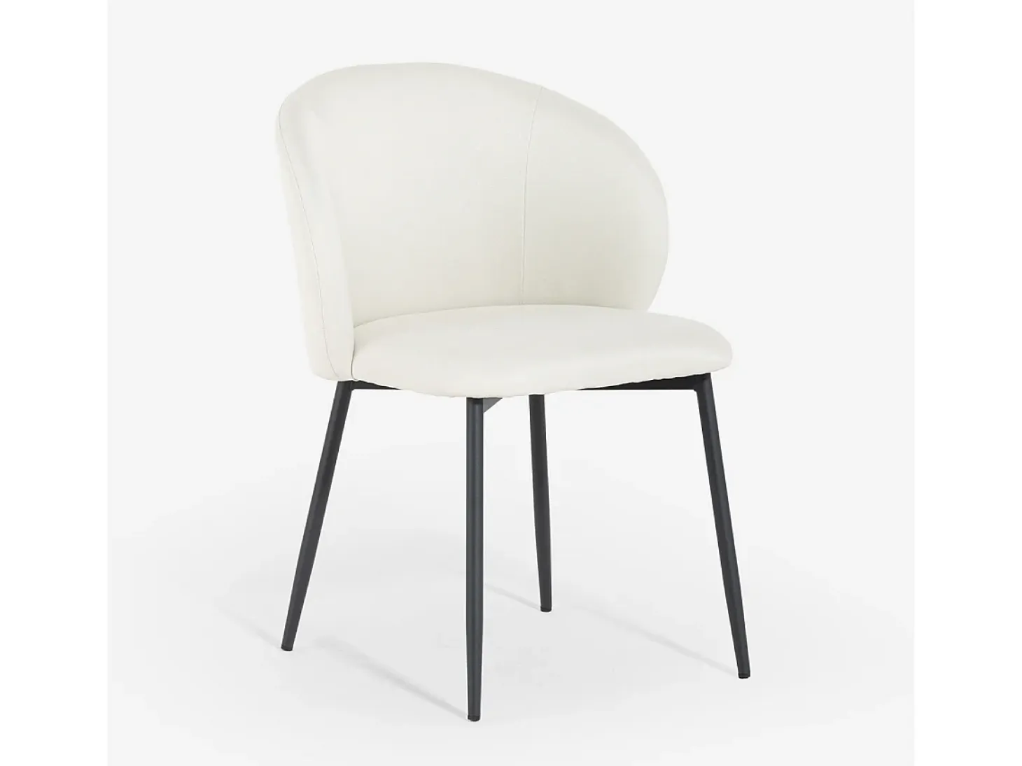 Silla moderna para comedor y cocina de diseño en tela Kadim - Blanco
