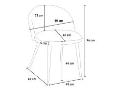 Silla moderna terciopelo cocina comedor sala patas doradas Bert - Azul