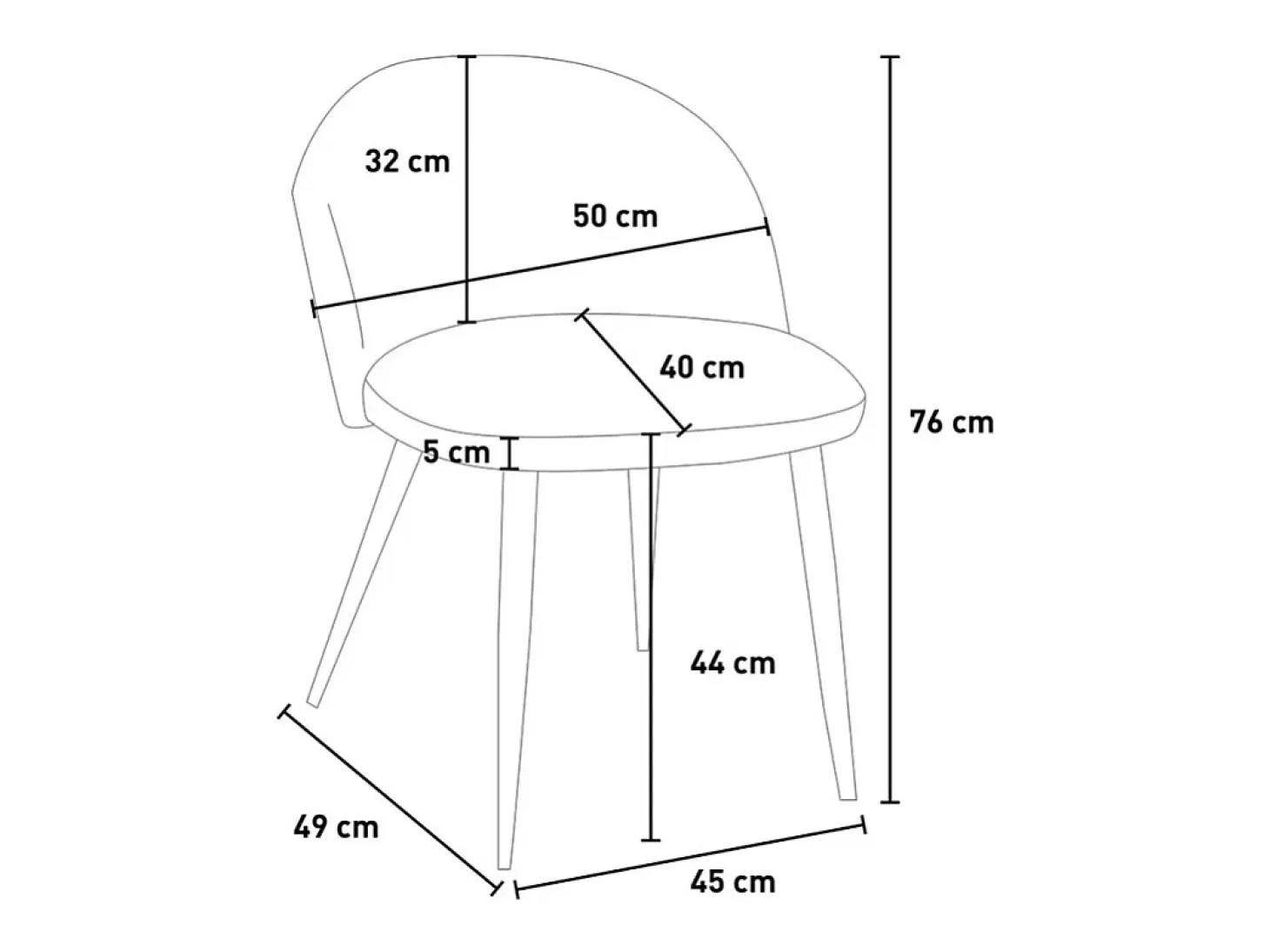 Silla moderna terciopelo cocina comedor sala patas doradas Bert - Azul