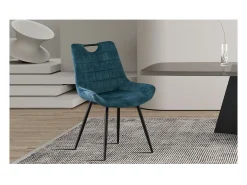 Silla 'NINO' Terciopelo Petrol, dimensiones H84 x L56 x P62.5, ideal para tu cocina o comedor.