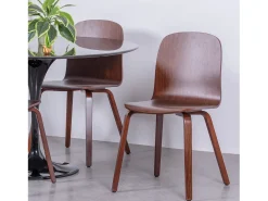 Silla nórdica de diseño en madera de nogal - Hut - Nogal