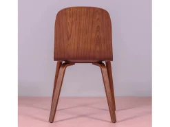 Silla nórdica de diseño en madera de nogal - Hut - Nogal