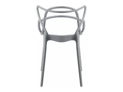 Silla original con reposabrazos Valentino.-Color Gris claro