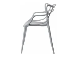 Silla original con reposabrazos Valentino.-Color Gris claro