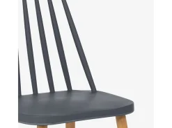 Silla para cocina comedor de polipropileno estilo clásico Toutou - Gris Oscuro