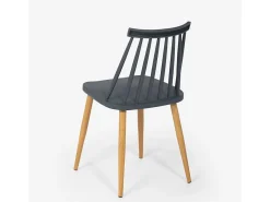 Silla para cocina comedor de polipropileno estilo clásico Toutou - Gris Oscuro