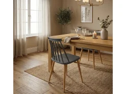 Silla para cocina comedor de polipropileno estilo clásico Toutou - Gris Oscuro