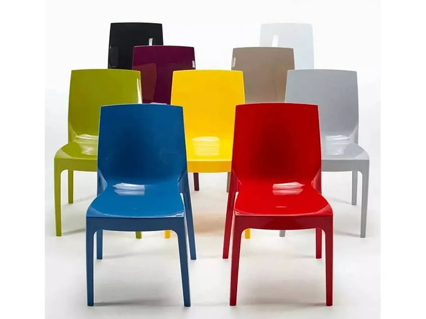 Silla para Cocina y Bar Ice Grand Soleil de Polipropileno Apilable - Azul Marino