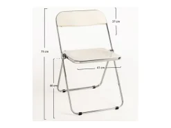 Silla plegable Marta blanca - Juego de 2