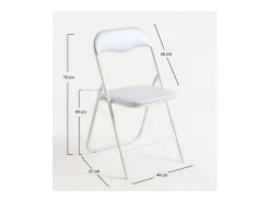 Silla plegable Taly blanca - Juego de 2