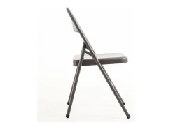 Silla plegable Taly de metal gris brillante - Juego de 2
