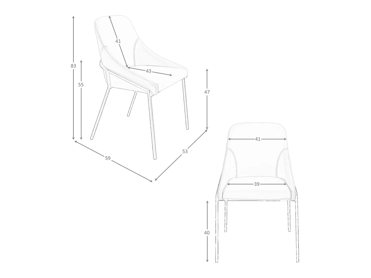 Silla polipiel naranja