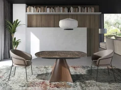 Silla polipiel visón oscuro 4088 ANGEL CERDA