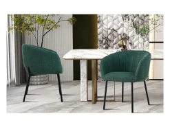 Silla SEVILLA Tela Verde, dimensiones H79 x L57 x P62, ideal para tu cocina o comedor.