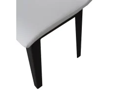 Silla Sofy moderna de piel sintética y patas de metal antracita-Color Blanco