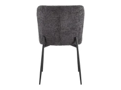 Silla tapizada en Bouclé para comedor en color Gris Oscuro. Colección LISE