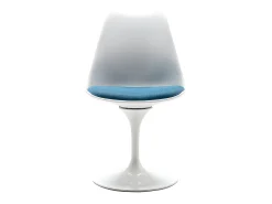 Silla Tulip - Polipropileno, tela y acero - Azul y blanco - XAFY