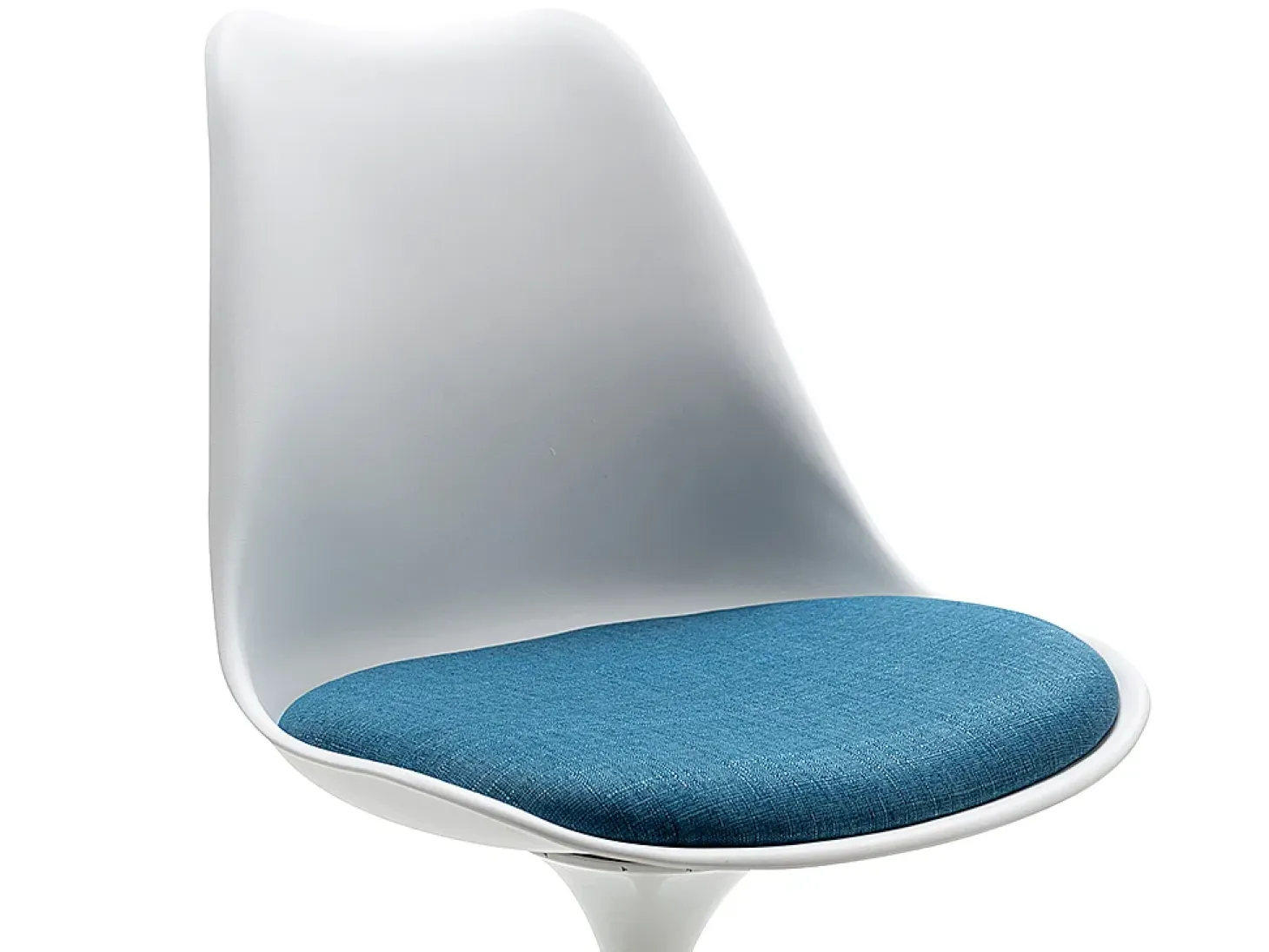 Silla Tulip - Polipropileno, tela y acero - Azul y blanco - XAFY