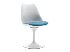 Silla Tulip - Polipropileno, tela y acero - Azul y blanco - XAFY