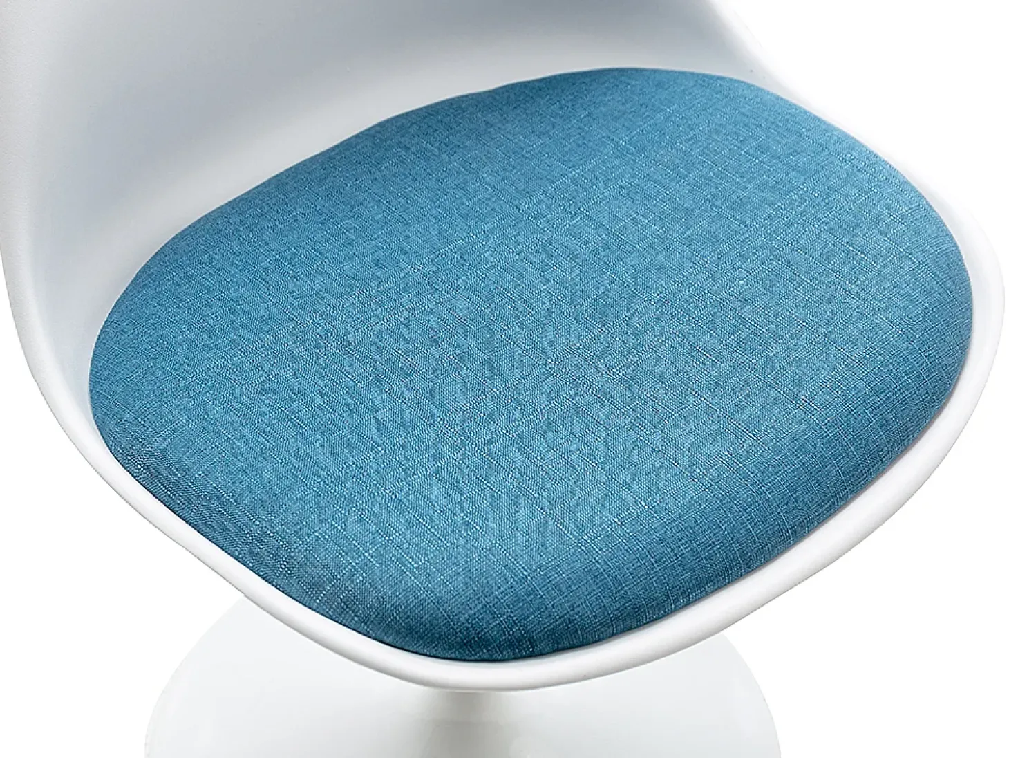 Silla Tulip - Polipropileno, tela y acero - Azul y blanco - XAFY