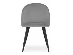 Silla Valora BELLO, terciopelo gris claro, diseño moderno (x4)