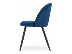 Silla Valora BELLO, terciopelo azul marino, patas negras